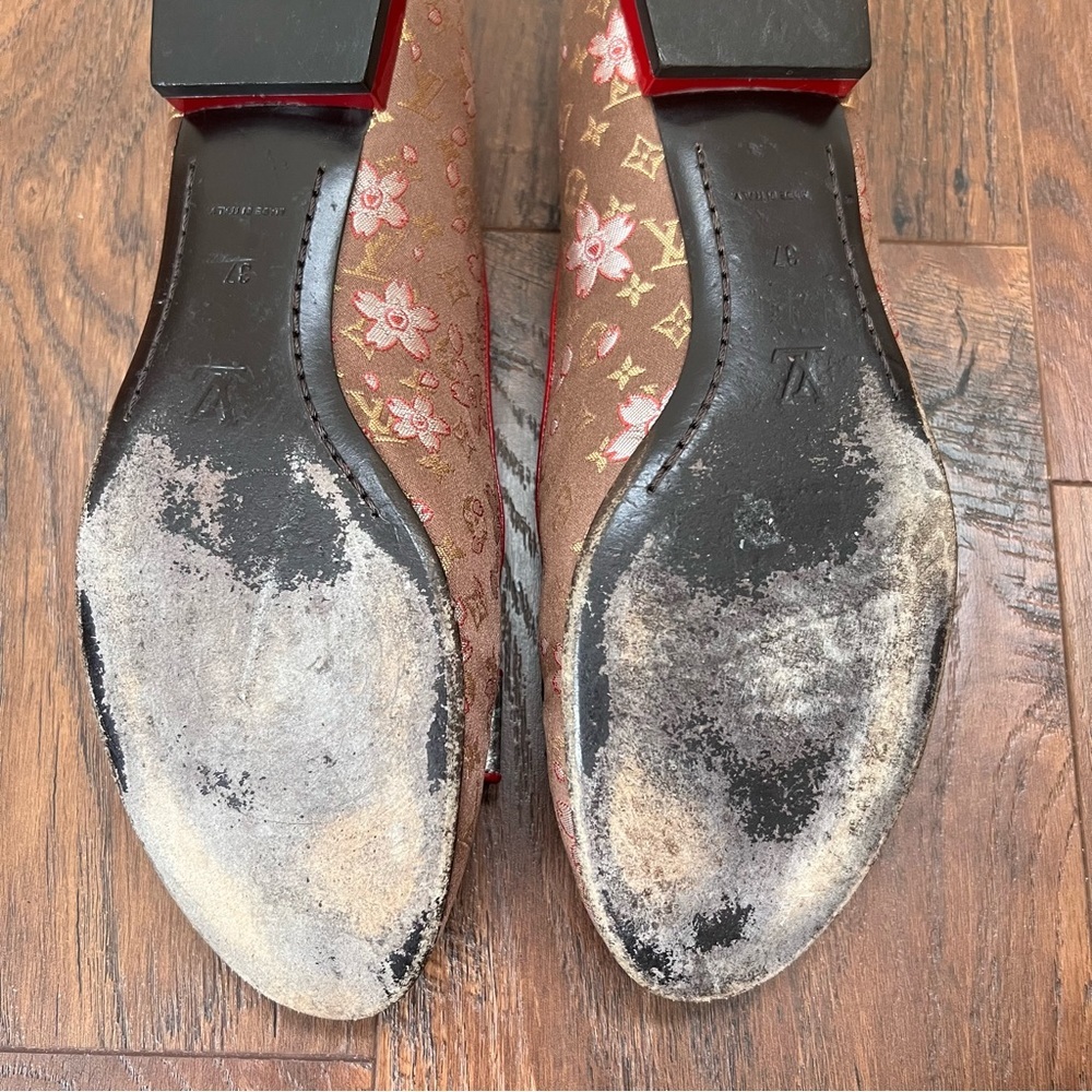 Louis Vuitton Cherry Blossom Ballet Flats Size 37 EU - Picture 10 of 13